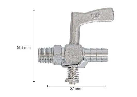 REGISTRO SEMI IND CROM 1/4 NPT (1/8 NPTF) X 3/8 BM (203)