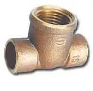 TEE SOLDA BRONZE 22MM X 1/2 NPTF X 22MM