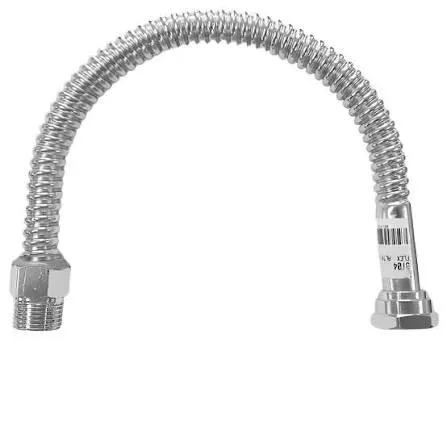 FLEXIVEL P/ AGUA INOX RIGIDO 1/2F X F C/ NIPLE 40CM BRZ